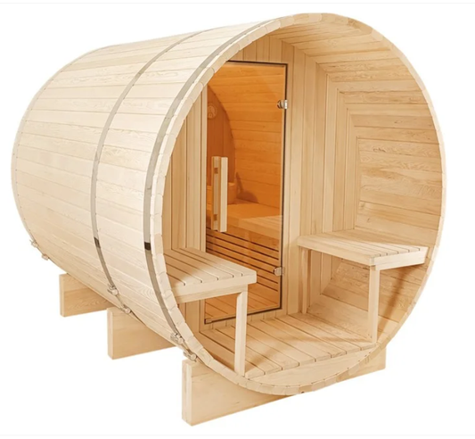 CenturaHeat - 4-6 Person Outdoor Wood Barrel Sauna – HEAT-HS2007