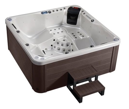CenturaHeat - Matterhorn Premium 5 Seater Spa Hot Tub – White Pearlescent