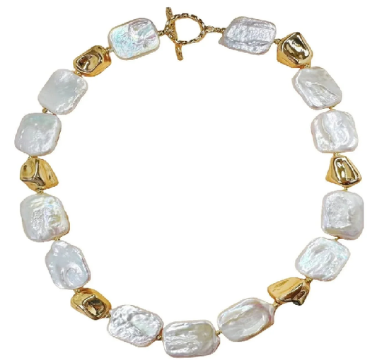 Keshi White Pearl Choker Necklace