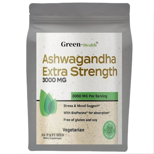 A5YE 30 Patches Ashwagandha Extract Supplement | Boost Energy, Relieve Stress, Support Mood & Focus